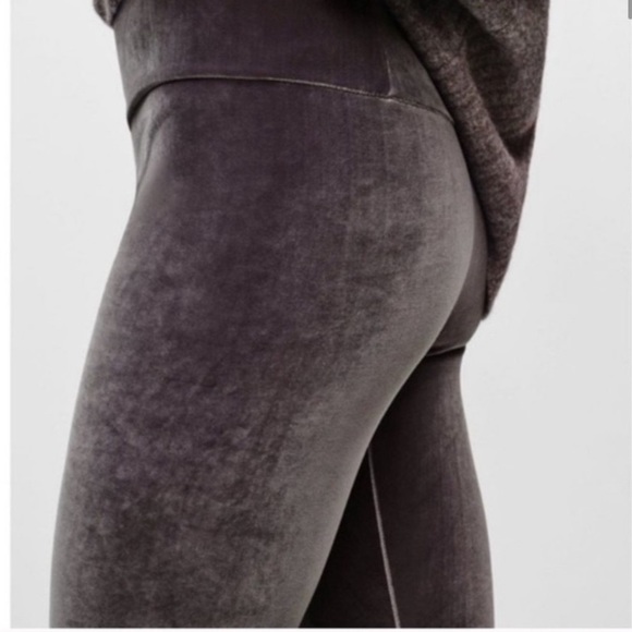 Wilfred Free Lavender Grey Velvet Leggings - Picture 3 of 8